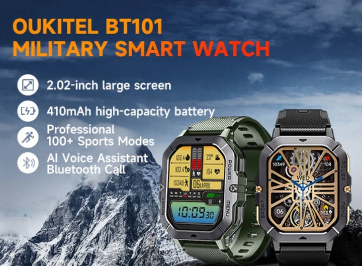 Smart Watch OUKITEL, 2.02 Inches, Ai Voice Assistant, Sports Smartwatch