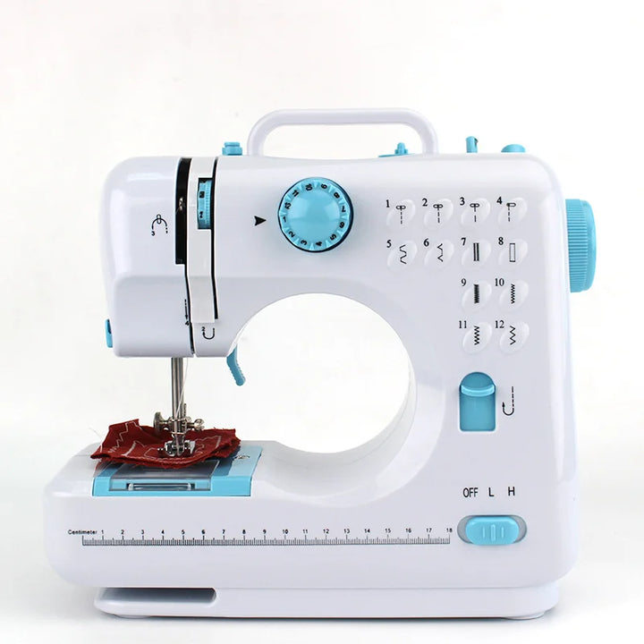 Sewing Machine Portable Mini Electric Household Crafting Mending Overlock 12 Stitches