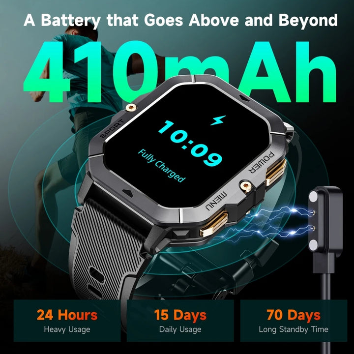 Smart Watch OUKITEL, 2.02 Inches, Ai Voice Assistant, Sports Smartwatch