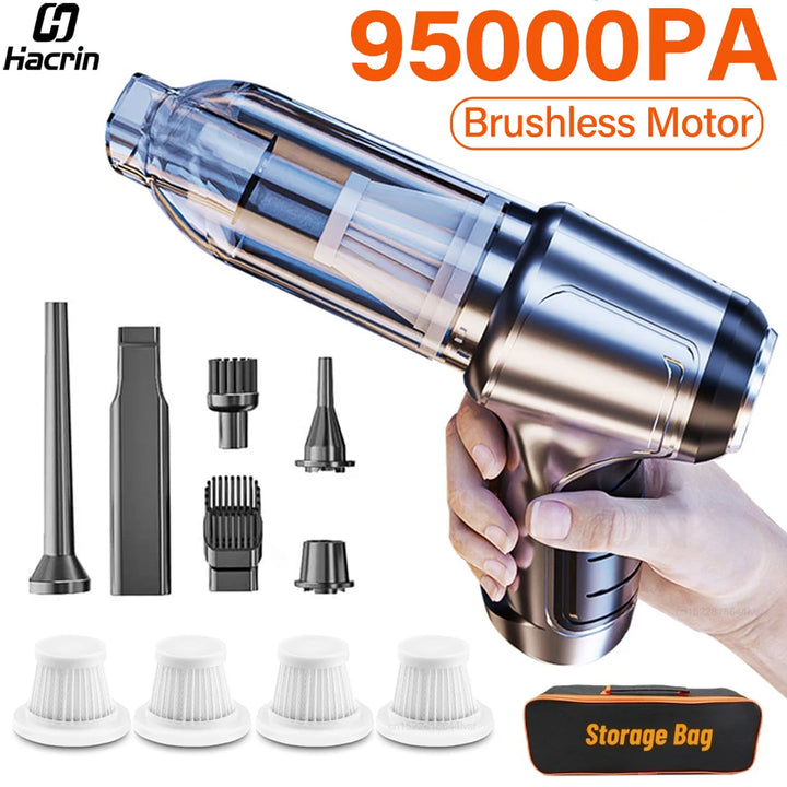 Handheld Wireless Vacuum Cleaner- Powerful 95000 Pa Suction Portable Lightweight Cordless