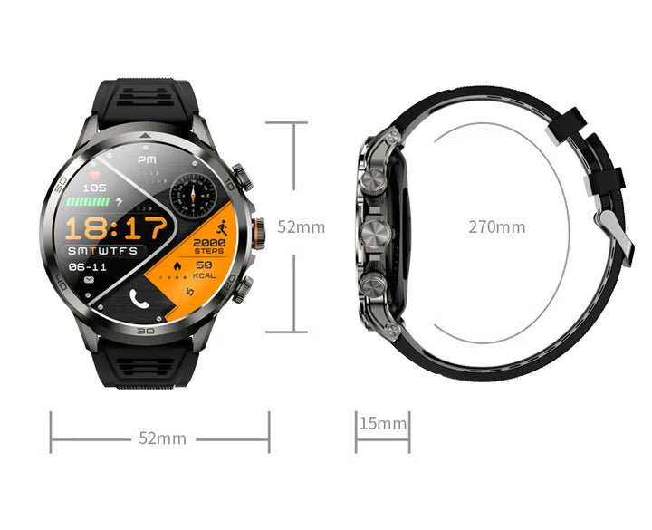 Smartwatch With WIFI GPS Camera Sim Call Android